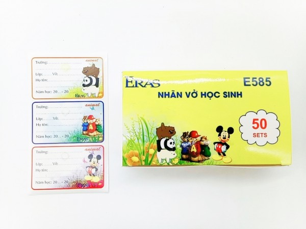 Nhãn vở con vật bé E585 